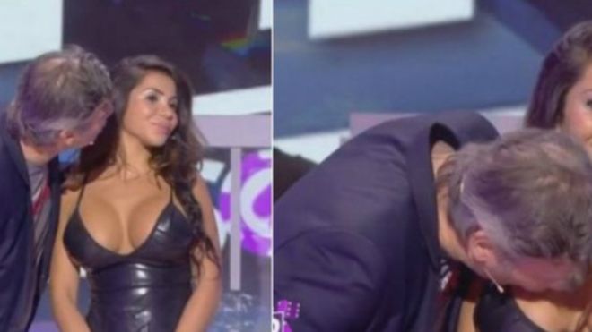 У Франції глядачі вимагають покарати ведучого, який поцілував танцівницю у груди