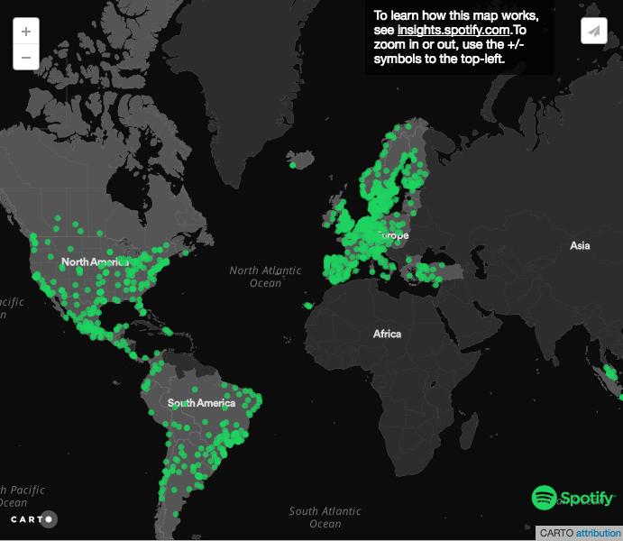 З’явилася звукова карта світу, де можна слухати нові хіти різних країн